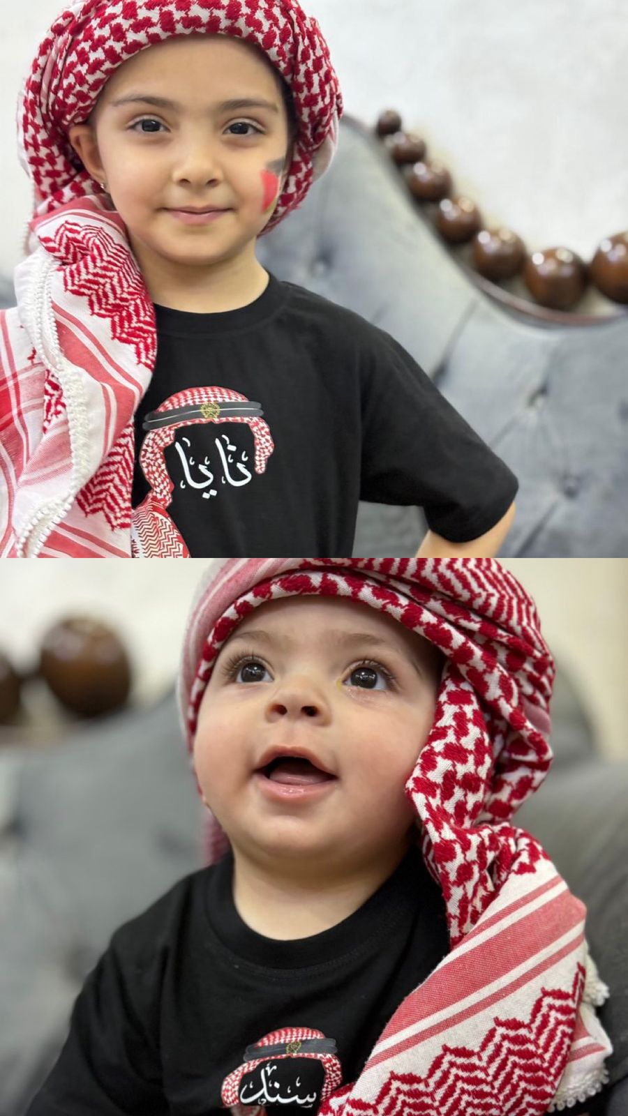 نايا وسند جمال أبو علي يحتفلان بعيد الاستقلال في مشهد وطني مفعم بالفرح والانتماء
