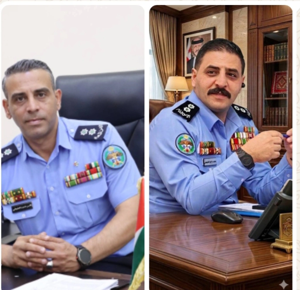 الطويل  يبارك إلى  الملازم  الأول  تامر  الحنيطي والملازم  الأول  محمد الحنيطي