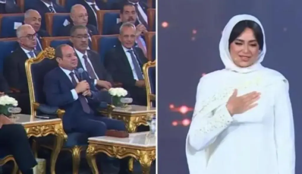 لفتة إنسانية بحفل المولد النبوي .. السيسي يدعو للفنانة هبة مجدي بالشفاء
