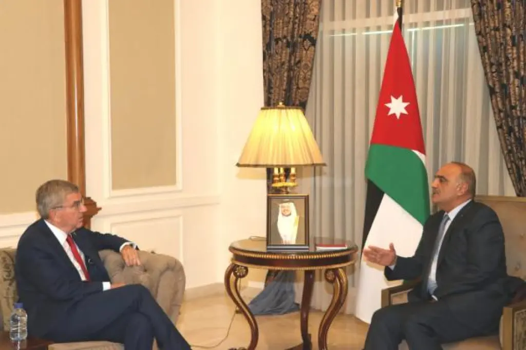 الخصاونة يستقبل  رئيس اللجنة الأولمبية الدولية، الدكتور توماس باخ