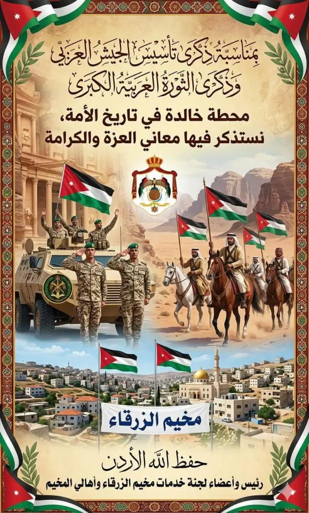 في ذكرى الثورة العربية الكبرى ويوم الجيش