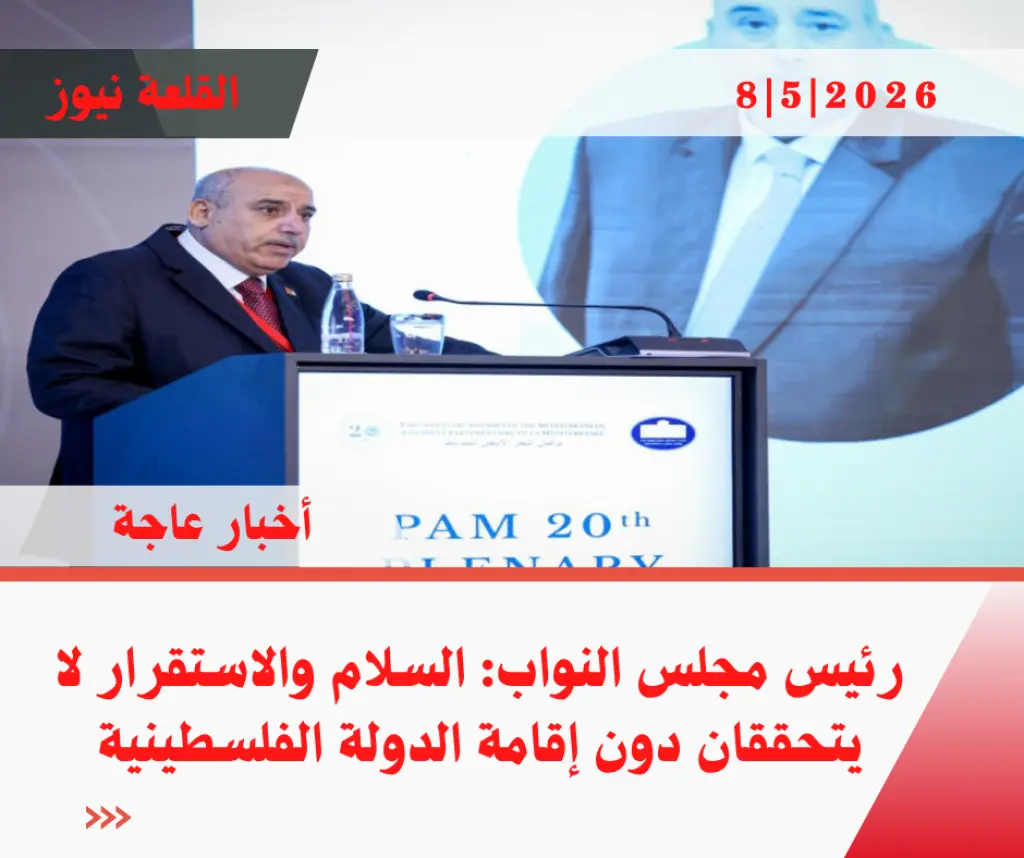 رئيس مجلس النواب: السلام والاستقرار لا يتحققان دون إقامة الدولة الفلسطينية