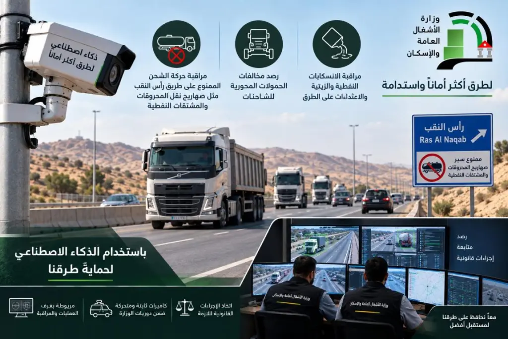 كاميرات ذكية ثابتة ومتحركة لمراقبة مخالفات الشحن