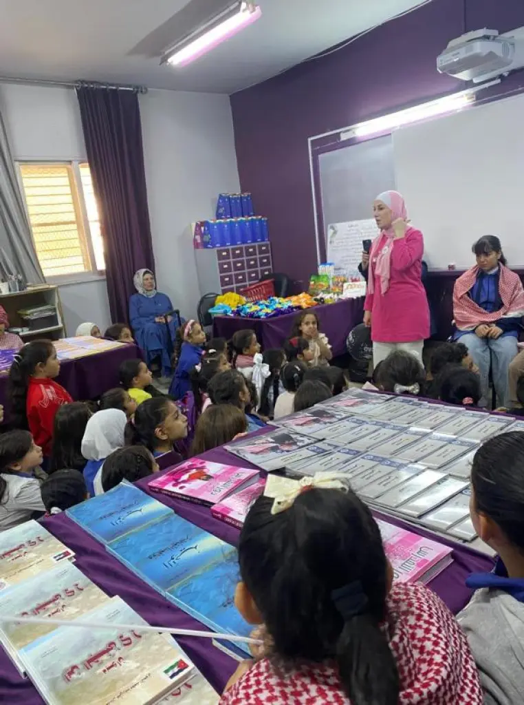 المكتبة الوطنية تقيم مبادرة جينا نفرحكم في مدرسة خولة بنت الأزور الأساسية